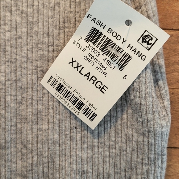 Jenni Intimates Heather Grey Ribbed Shortsleeve Bodysuit - Picture 5 of 8